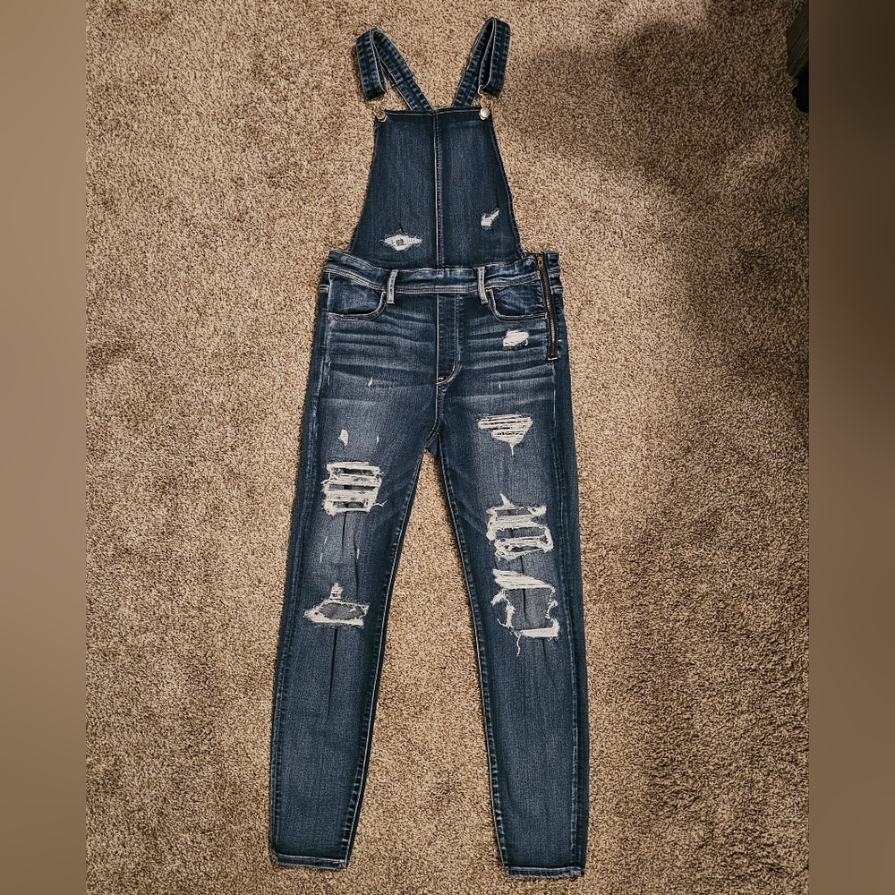 Womens American Eagle Outfitters Super Stretch Skinny Overalls Size 8
